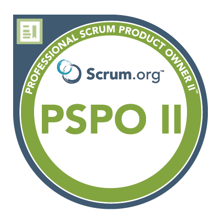 Professional Scrum Product Owner II badge
